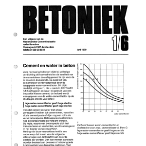 Cement en water in beton