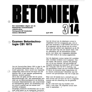 Examen betontechnologie CB 1 1975