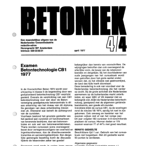 examen Betontechnologie CB1 1977