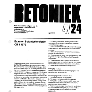 Examen Betontechnologie CB1 1979