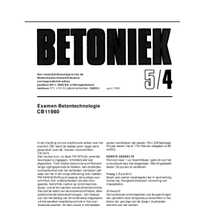 Examen Betontechnologie CB1 1980