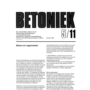 Beton en regenwater