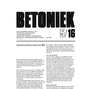 Opleiding Betonlaborant BV