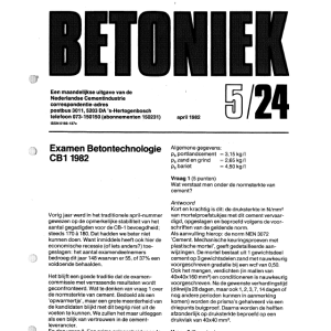 Examen betontechnologie CB1 1982