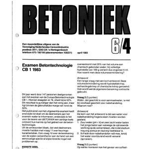 Examen Betontechnologie CB1 1983