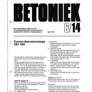 Examen Betontechnologie CB1 1984