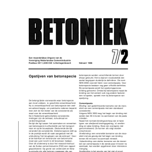 Opstijven van betonspecie