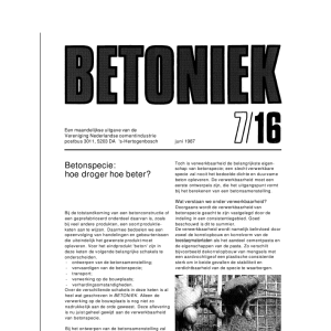 Betonspecie: hoe droger hoe beter?