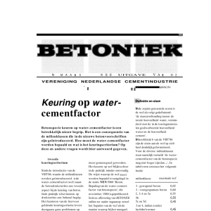 Keuring op watercementfactor