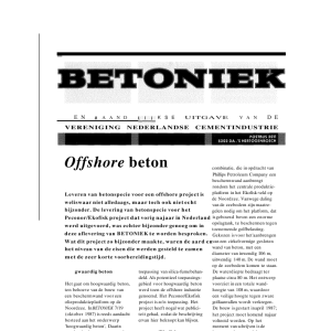 Offshore beton