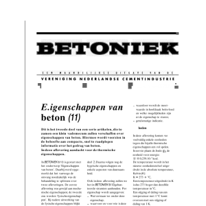 Eigenschappen van beton (II)