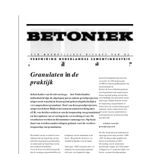 Granulaten in de praktijk