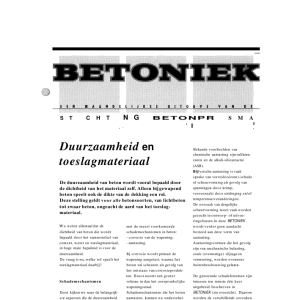 Duurzaamheid en toeslagmateriaal