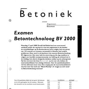 Examen Betontechnoloog BV 2000