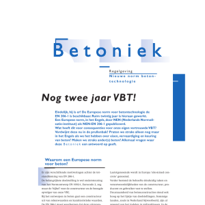 Nog twee jaar VBT!