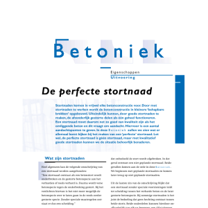 De perfecte stortnaad