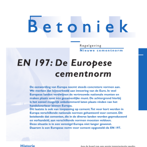 EN 197: De Europese cementnorm