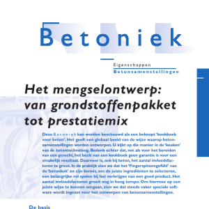 Het mengselontwerp: van grondstoffenpakket tot prestatiemix