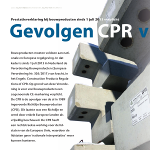Gevolgen CPR voor beton