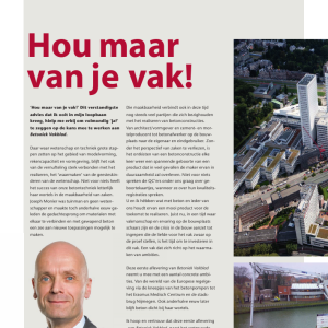 Hou maar van je vak!