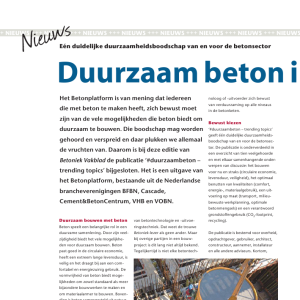 Duurzaam beton in 10 trending topics
