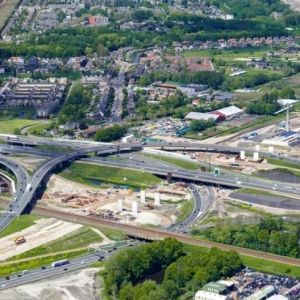 Nieuwe snelweg ten noordoosten van Rotterdam